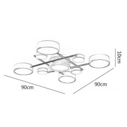 Modern mennyezeti lámpa toldó négyszögű mennyezeti lámpa