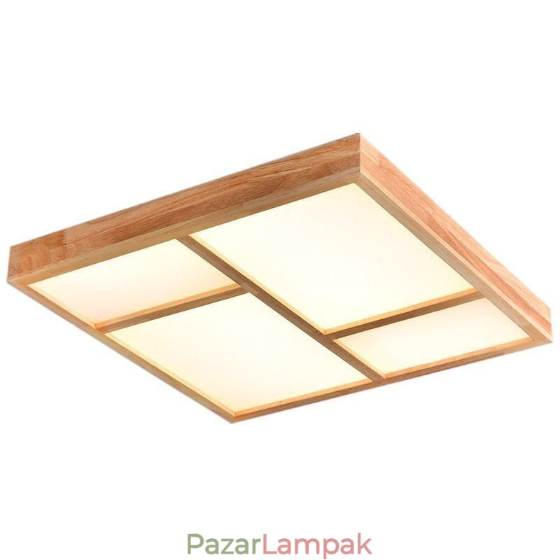 Japán akril mennyezeti fény, geometrikus fa mennyezeti lámpa