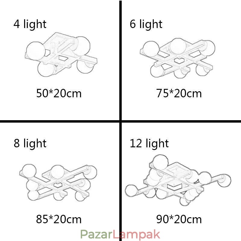Japán fa mennyezeti fény Magic Bean molekuláris mennyezeti lámpa