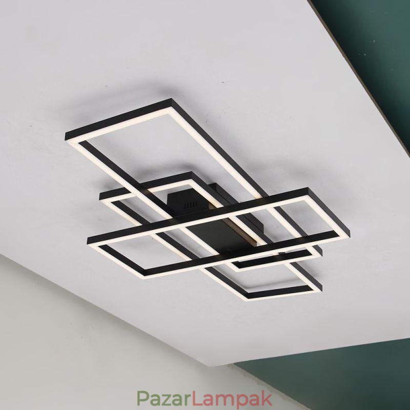 Modern mennyezeti lámpa geometriai négyzet alakú mennyezeti lámpa