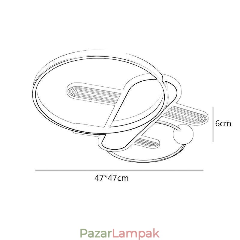 Mennyezeti lámpa Rajzfilm sík mennyezeti fény