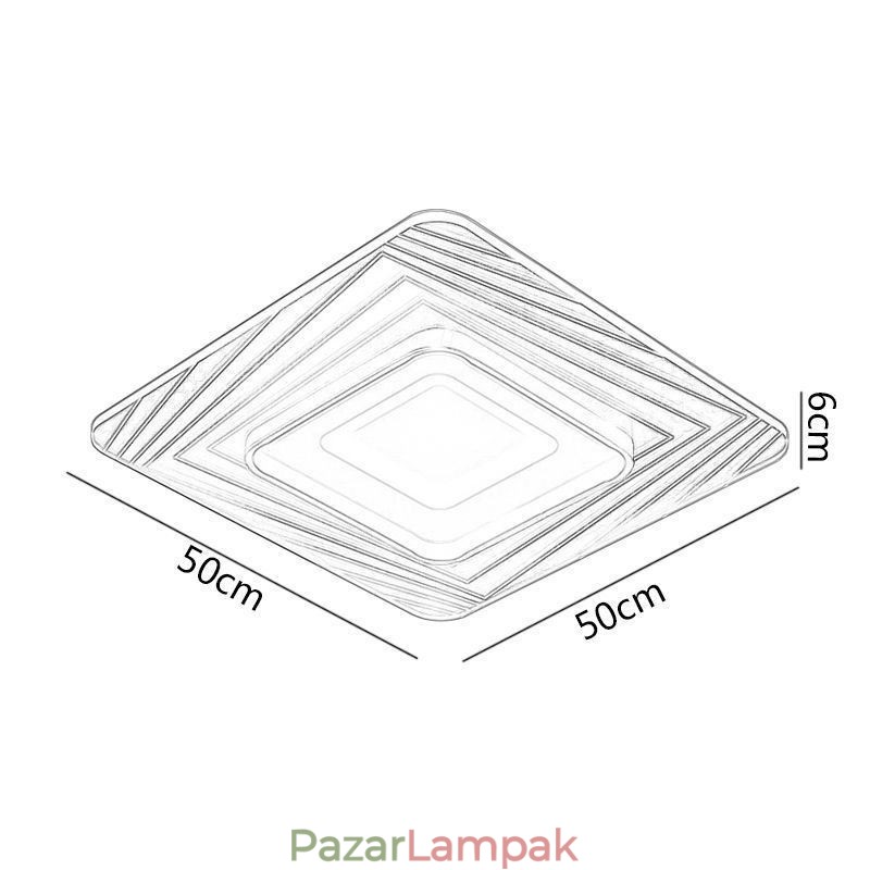 Mennyezeti lámpa süllyesztett szögletes mennyezeti lámpa