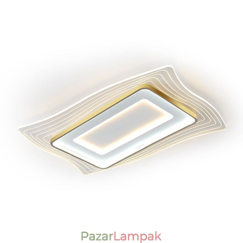 Modern mennyezeti lámpa süllyesztett, négyzet alakú mennyezeti lámpa