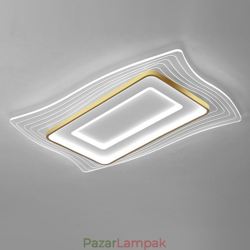 Modern mennyezeti lámpa süllyesztett, négyzet alakú mennyezeti lámpa