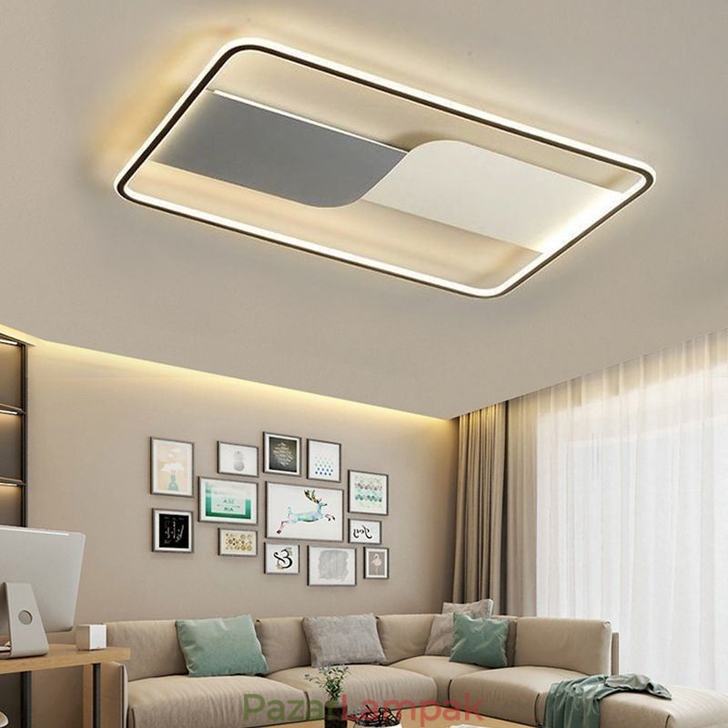 Modern mennyezeti lámpatest négyszögletes süllyesztett mennyezeti lámpák 90*60cm