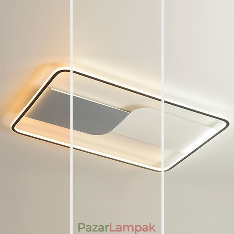 Modern mennyezeti lámpatest négyszögletes süllyesztett mennyezeti lámpák 90*60cm