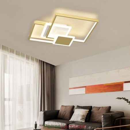 Modern arany süllyesztett geometriai lámpatest mennyezeti lámpa 2 rétegű Modern arany süllyesztett geometriai lámpatest mennyezeti lámpa 2 rétegű