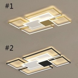 Modern arany süllyesztett geometriai lámpatest mennyezeti lámpa 2 rétegű