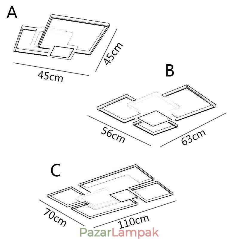 Modern arany süllyesztett geometriai lámpatest mennyezeti lámpa 2 rétegű