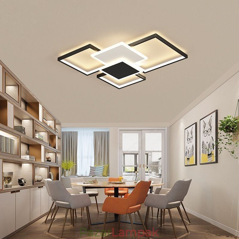 Modern arany süllyesztett geometriai lámpatest mennyezeti lámpa 2 rétegű