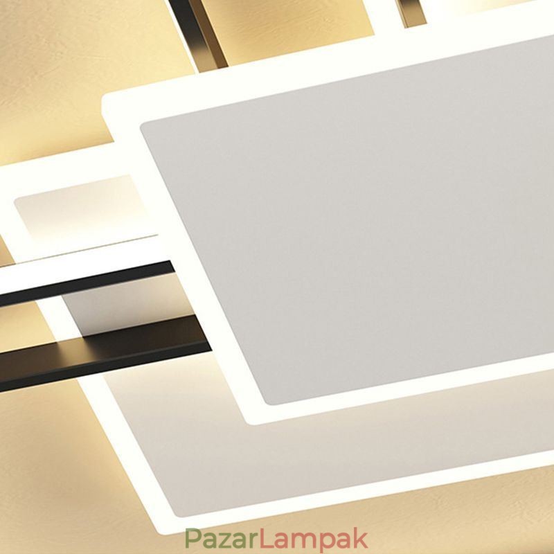 Modern arany süllyesztett geometriai lámpatest mennyezeti lámpa 2 rétegű
