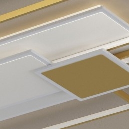 Modern arany süllyesztett geometriai lámpatest mennyezeti lámpa 2 rétegű