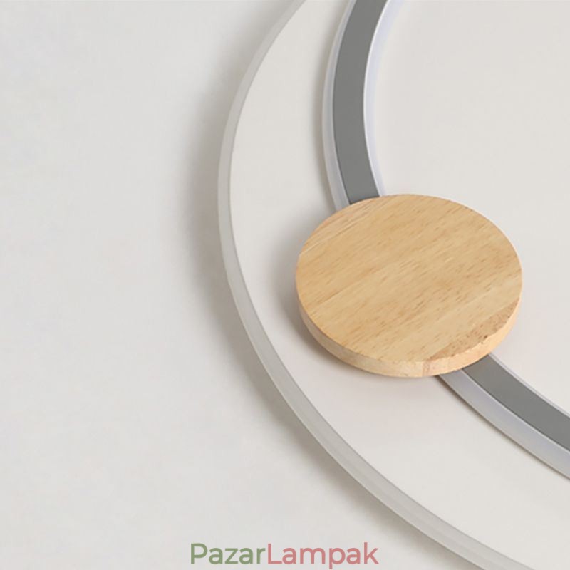 Modern, süllyesztett, akril 2 gyűrűs mennyezeti lámpatest