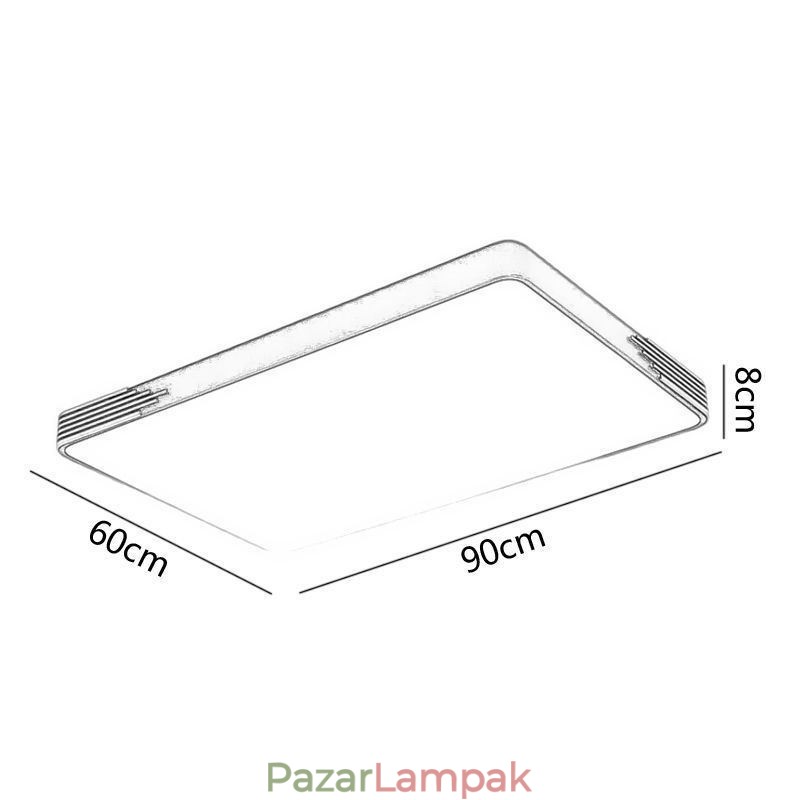 Modern süllyesztett mennyezeti lámpa, téglalap alakú mennyezeti lámpa