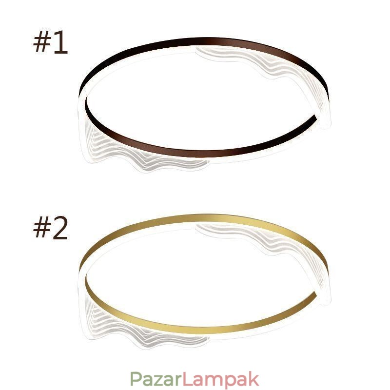 Süllyesztett, körkörös mennyezeti lámpa hullámos szélekkel