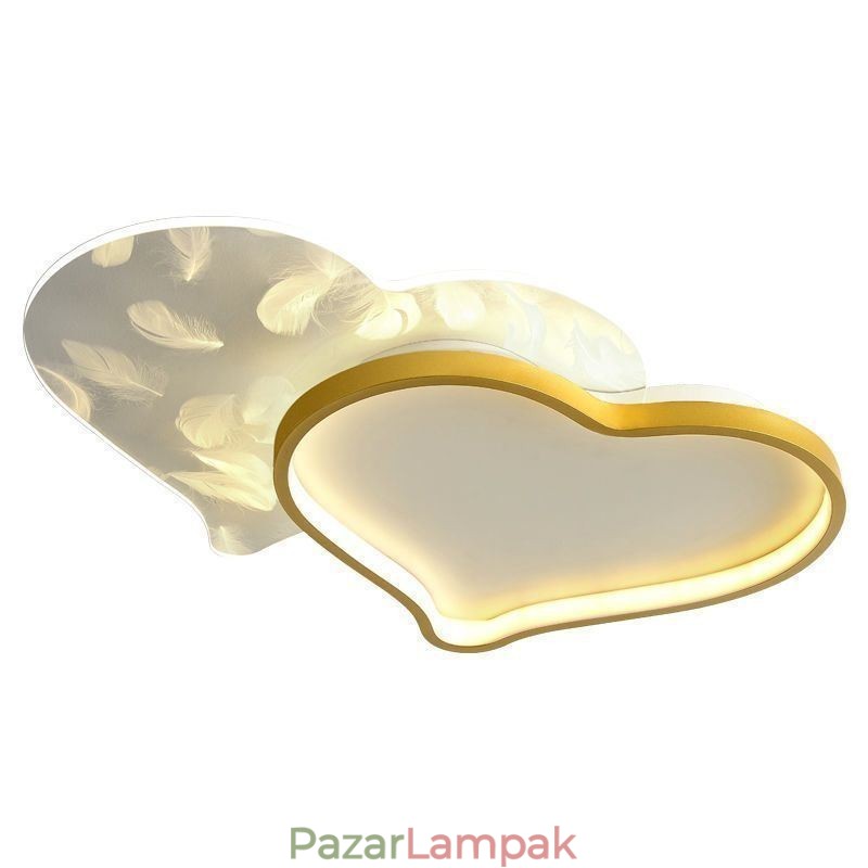 Modern lámpák, szív alakú, süllyesztett mennyezeti lámpák lányoknak