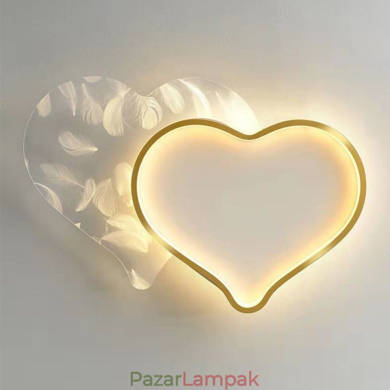 Modern lámpák, szív alakú, süllyesztett mennyezeti lámpák lányoknak