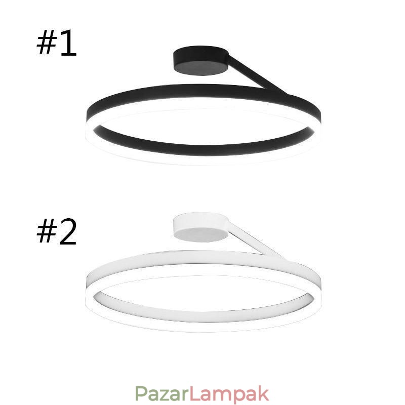 Modern süllyesztett mennyezeti lámpatest, körkörös világító lámpa akril lámpaernyővel