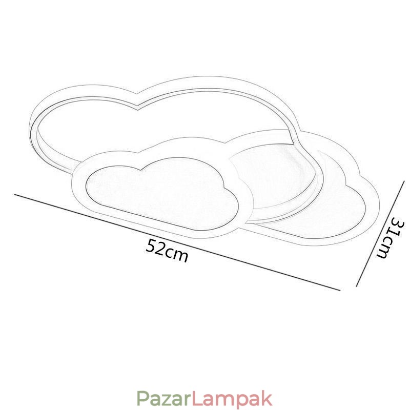 Modern kreatív akril lámpák Felhő alakú süllyesztett mennyezeti lámpa