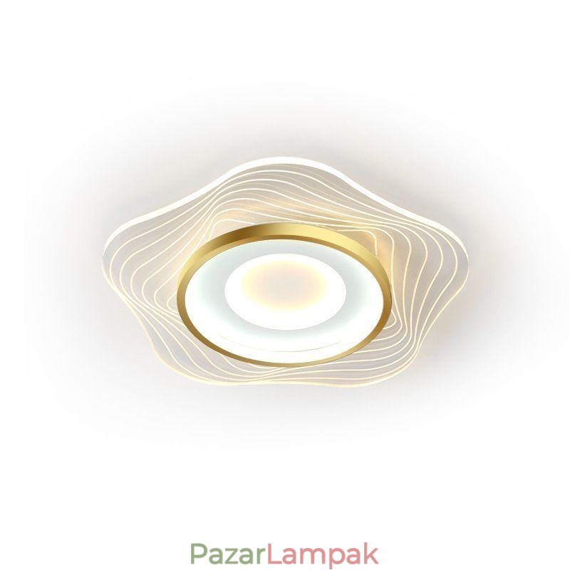Kreatív mennyezeti lámpa, modern, süllyesztett lámpatestek csillag alakú 36W-tal