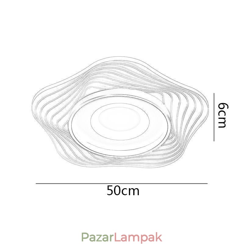 Kreatív mennyezeti lámpa, modern, süllyesztett lámpatestek csillag alakú 36W-tal