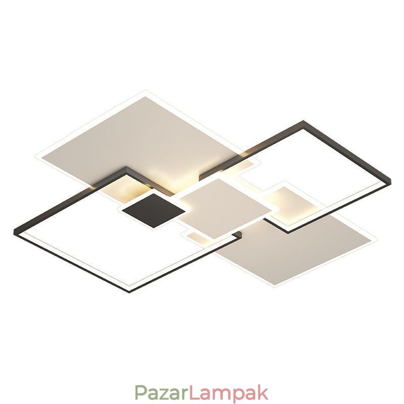 Süllyesztett szerelésű négyzet alakú mennyezeti lámpatest