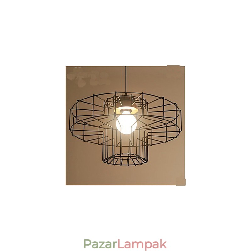Egyfejű vascsillár csillár Retro mesh