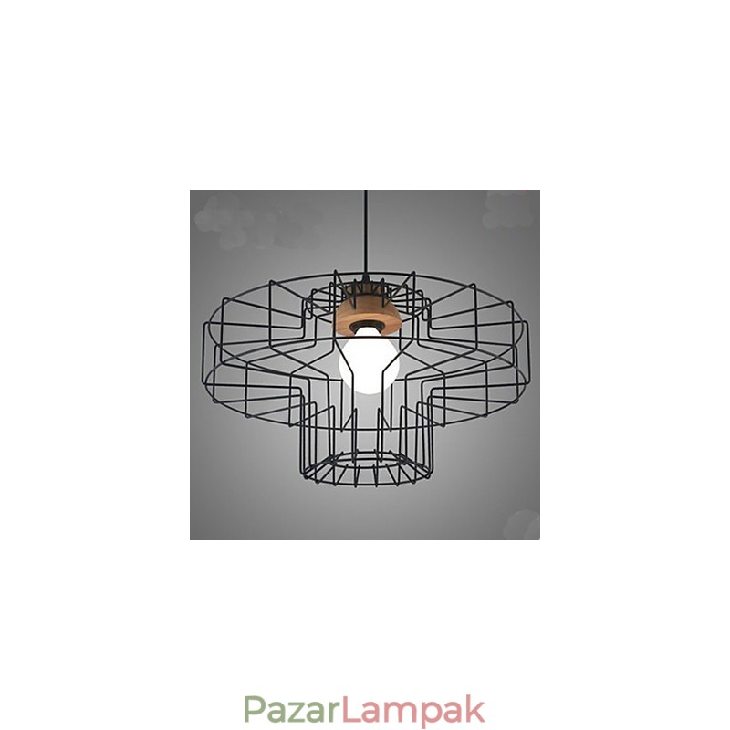 Egyfejű vascsillár csillár Retro mesh