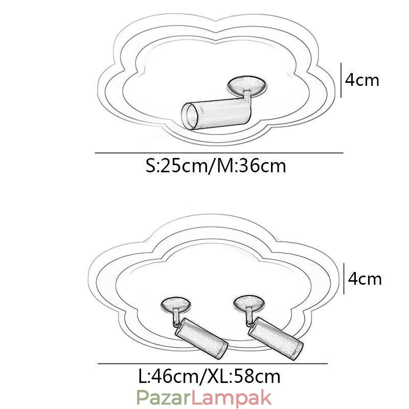 Falba süllyesztett akril virág alakú mennyezeti fényszóró