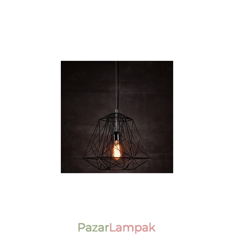 Medál fekete fonatú lámpaernyőből