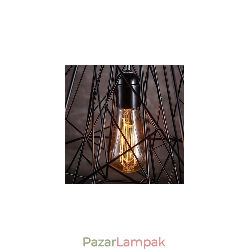 Medál fekete fonatú lámpaernyőből