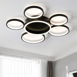 6 gyűrűs akril süllyesztett modern mennyezeti lámpa