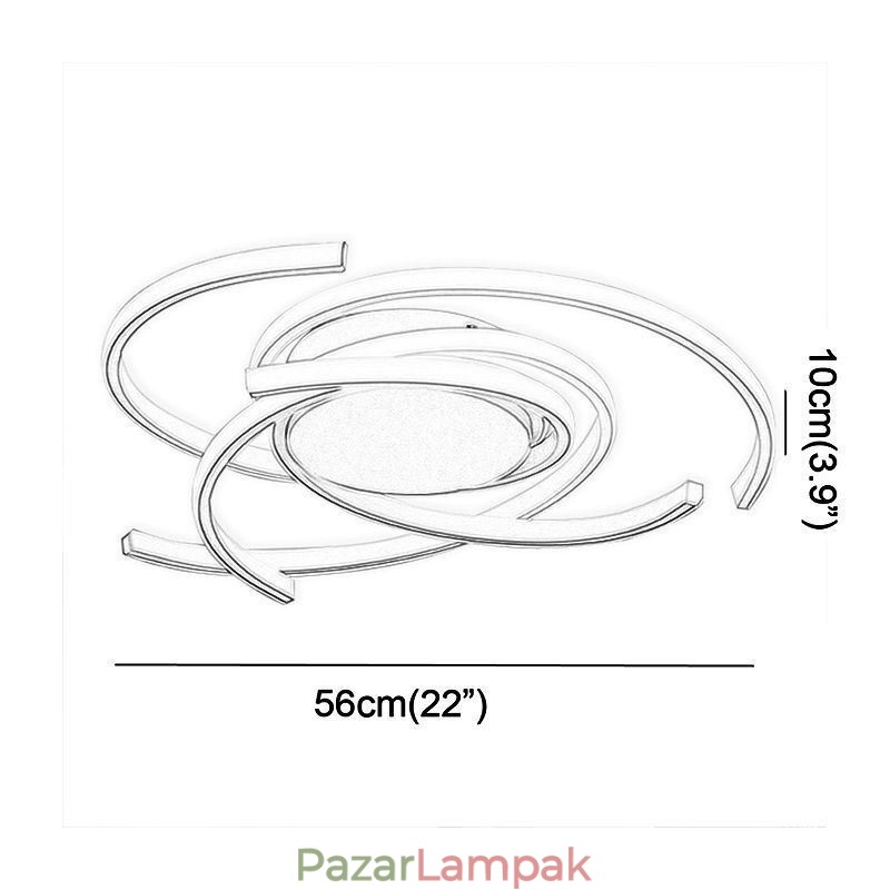 Modern, egyszerű süllyesztett mennyezeti lámpa