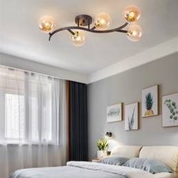 Modern, minimalista ágú, süllyesztett üveggömb mennyezeti lámpa