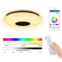 Süllyesztett, színes mennyezeti lámpa Bluetooth zenei hangszóró időzítési funkcióval