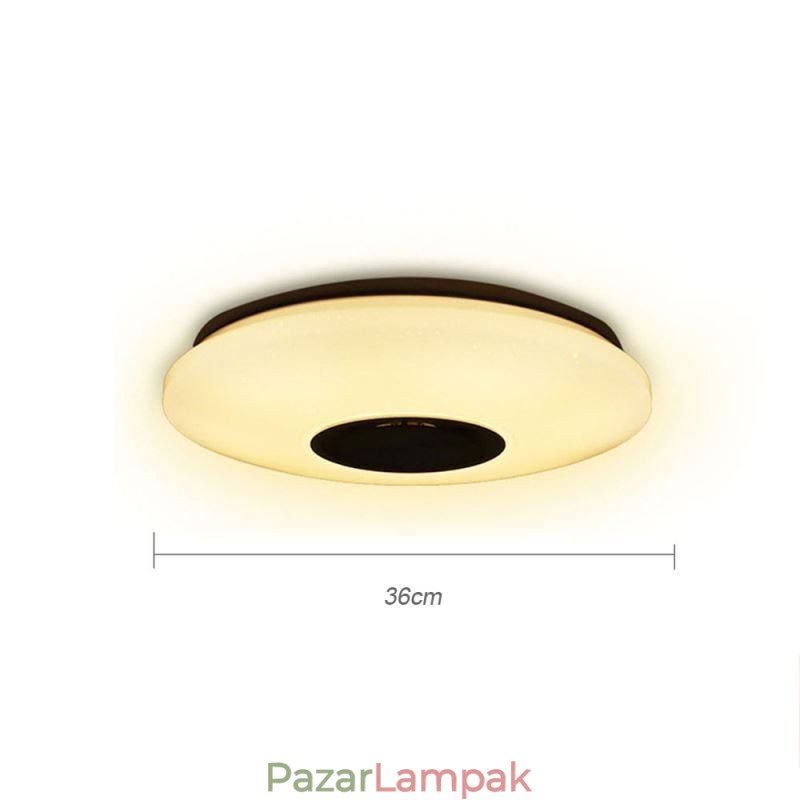 Süllyesztett, színes mennyezeti lámpa Bluetooth zenei hangszóró időzítési funkcióval