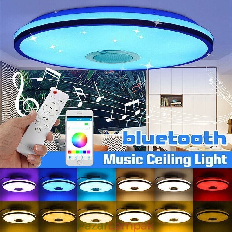 Falba süllyesztett színes mennyezeti lámpa Bluetooth zenei hangszóró időzítési funkcióval