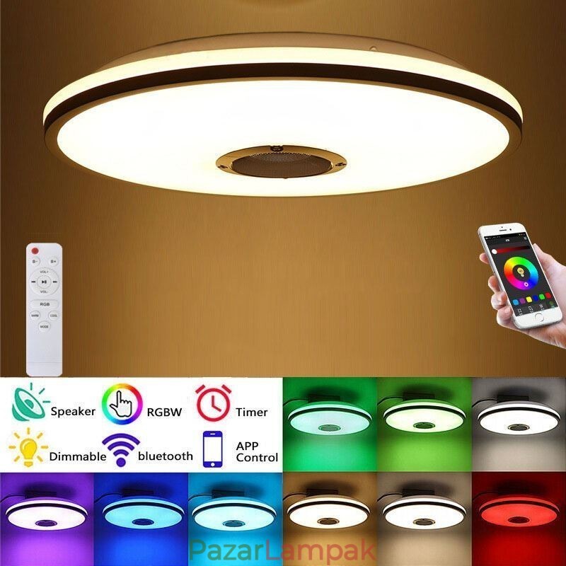 Falba süllyesztett színes mennyezeti lámpa Bluetooth zenei hangszóró időzítési funkcióval