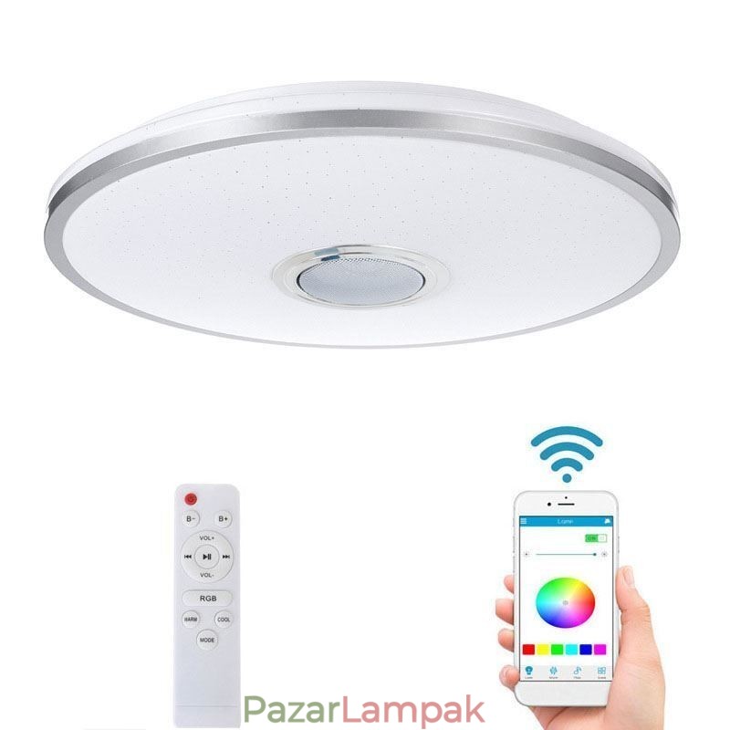 Falba süllyesztett színes mennyezeti lámpa Bluetooth zenei hangszóró időzítési funkcióval