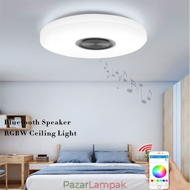 Süllyeszthető dekoratív lámpa távirányító APP vezérlés Bluetooth zenei hangszóró lámpa