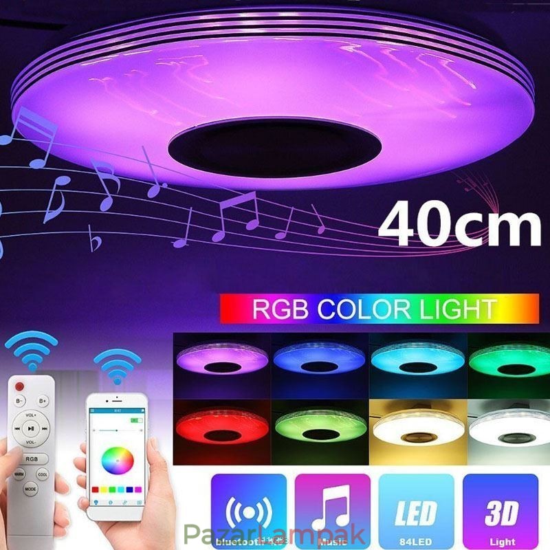 Süllyesztett mennyezeti lámpa Dekoratív lámpa Távirányító APP vezérlés Bluetooth zenei hangszóró lámpa