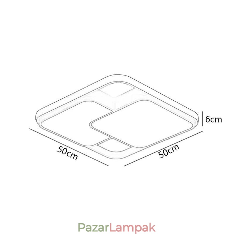 Modern geometrikus süllyesztett mennyezeti lámpa akril dekorációs lámpa