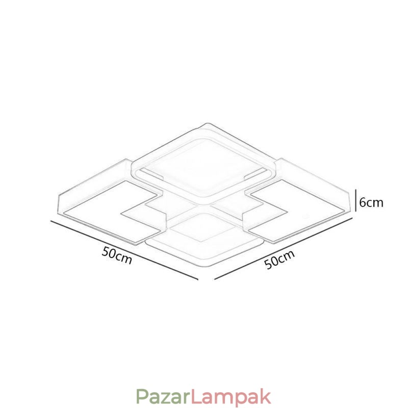 Akril süllyesztett mennyezeti lámpa Kreatív dekorációs világítás