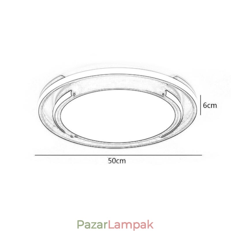 Modern, minimalista süllyesztett mennyezeti lámpa, körkörös mennyezeti lámpatest