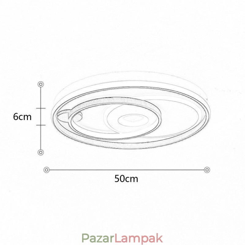 Átfedő kerek süllyesztett mennyezeti lámpa Modern akril lámpa