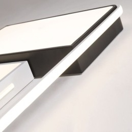 Modern süllyesztett mennyezeti lámpa akril négyzet alakú fekete-fehér lámpatest