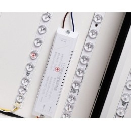 Modern süllyesztett mennyezeti lámpa akril négyzet alakú fekete-fehér lámpatest