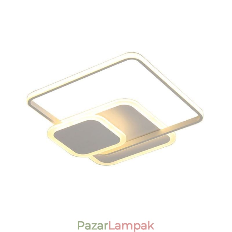 Négyzet alakú keretes süllyesztett mennyezeti lámpa