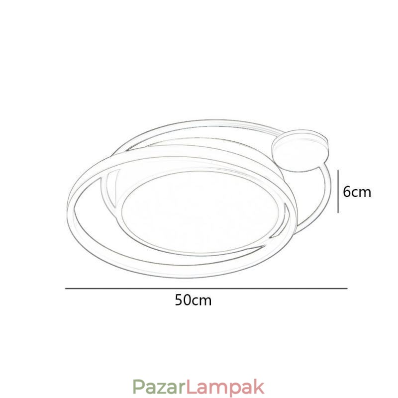 Kortárs körkörös süllyesztett mennyezeti lámpa