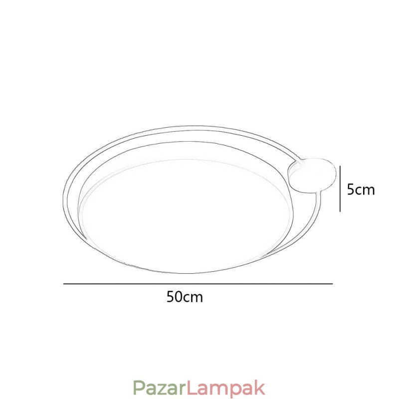 Egyszerű stílusú, kerek, süllyesztett lámpatest akril mennyezeti lámpa